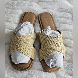 Woven Cross-Strap Sandal